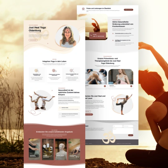 Weiterleitung zum Kundenprojekt Just Heal Yoga aus Oldenburg