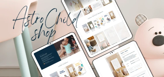 Weiterleitung zum Kundenprojekt Astro Child Shop